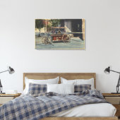Blick auf einen "Old Papeete"-Motor Leinwanddruck (Insitu (Schlafzimmer))