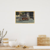 Blick auf einen "Old Papeete"-Motor Poster (Küche)