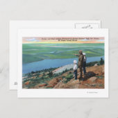 Blick auf einen Park Ranger und Jungen mit Blick n Postkarte (Vorne/Hinten)