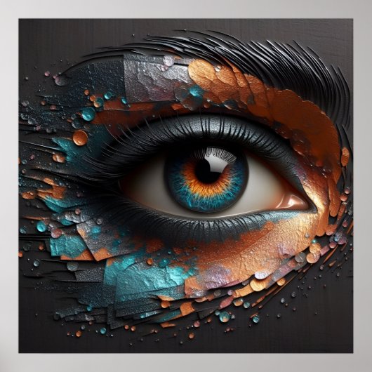 Blick auf Eleganz - Magie der KI Poster (Vorne)