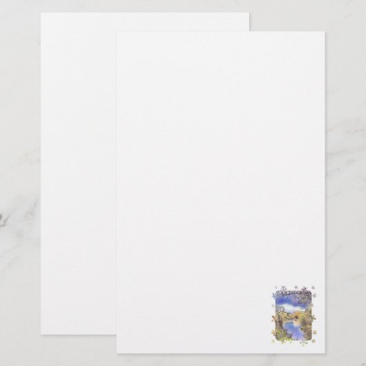 BLICK AUF ENGLAND BRIEFPAPIER (Vorne/Hinten)