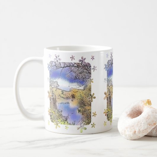 BLICK AUF ENGLAND KAFFEETASSE (Mit Donut)