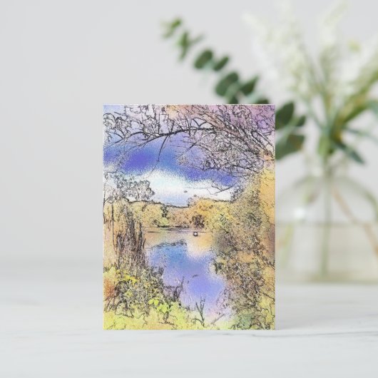 BLICK AUF ENGLAND POSTKARTE (Stehend Vorderseite)