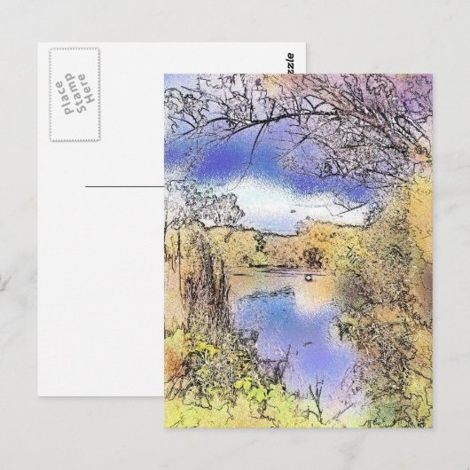 BLICK AUF ENGLAND POSTKARTE (Vorne/Hinten)