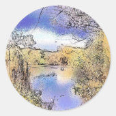 BLICK AUF ENGLAND RUNDER AUFKLEBER (Vorderseite)