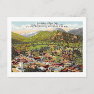 Blick auf Estes Park Colorado Vintage Postkarte