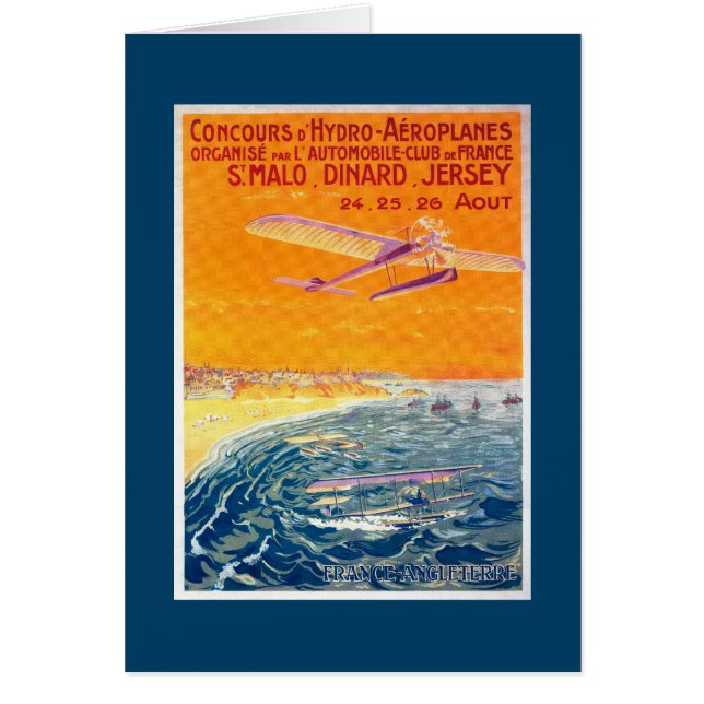 Blick auf Float-Flugzeug in Luft- und Wasserplakat (Vorne)