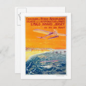 Blick auf Float-Flugzeug in Luft- und Wasserplakat Postkarte (Vorne/Hinten)