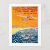 Blick auf Float-Flugzeug in Luft- und Wasserplakat Postkarte (Vorderseite)