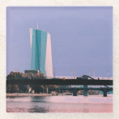 Blick auf Frankfurt Glasuntersetzer (Vorderseite)