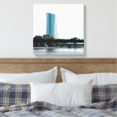 Blick auf Frankfurt Leinwanddruck (Insitu (Schlafzimmer))