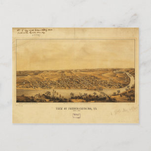 Blick auf Fredericksburg, Virginia (Nov. 1862) Postkarte