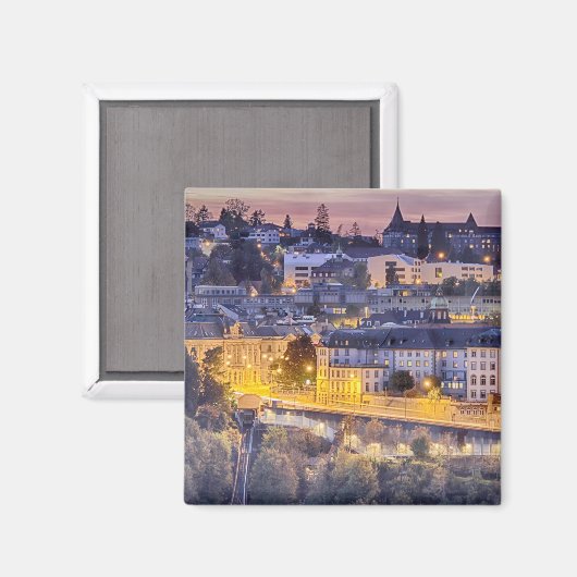 Blick auf Freiburg im frühen Abend Magnet (Vorderseite/Rückseite)