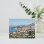 Blick auf Funchal, Insel Madeira Postkarte (Stehend Vorderseite)