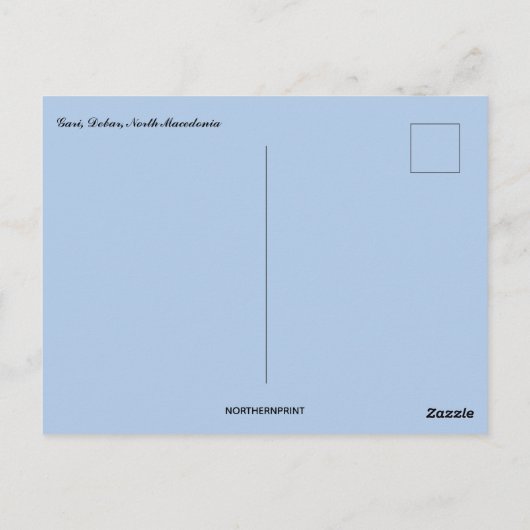 Blick auf Gari Debar Nordmakedonien Postkarte (Rückseite)