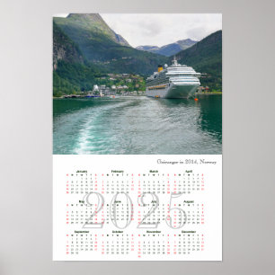 Blick auf Geiranger in Norwegen 2014 Poster