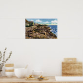 Blick auf Gewerkschaft Bluffs Rocks and Surf in Yo Poster (Küche)
