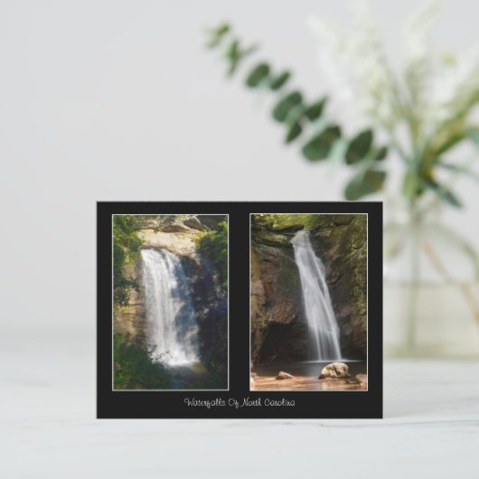 Blick auf Glass Falls und Courthouse Falls Postcar Postkarte (Stehend Vorderseite)