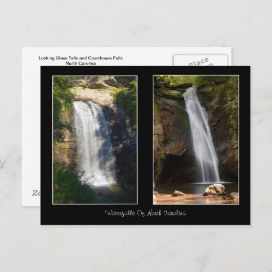 Blick auf Glass Falls und Courthouse Falls Postcar Postkarte (Vorne/Hinten)