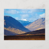 Blick auf Glen Etive, Schottland Postkarte (Vorderseite)