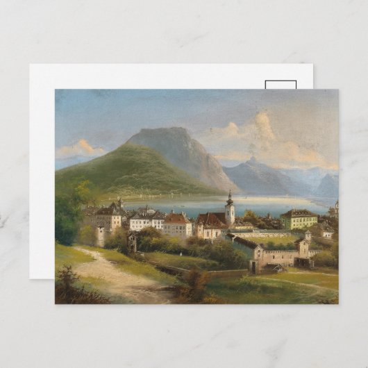 Blick auf Gmunden | Johann Wilhelm Jankowsky Postkarte (Vorne/Hinten)