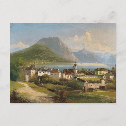 Blick auf Gmunden | Johann Wilhelm Jankowsky Postkarte (Vorderseite)