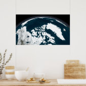 Blick auf Grönland und den Arktischen Ozean Poster (Küche)