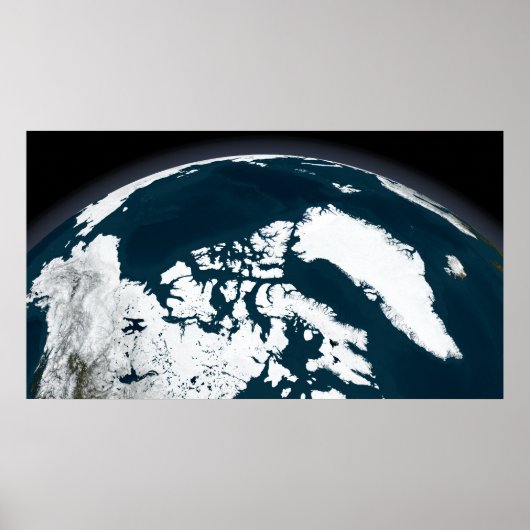 Blick auf Grönland und den Arktischen Ozean Poster (Vorne)