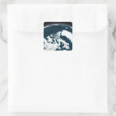 Blick auf Grönland und den Arktischen Ozean Quadratischer Aufkleber (Tasche)