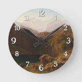 Blick auf Großglockner von Kals Runde Wanduhr (Vorderseite)