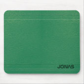 Blick auf grünes Leder Mousepad (Vorne)