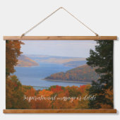 Blick auf Kinzua See Rustikal Landschaftlich dekor Wandteppich Mit Holzrahmen (Vorne)