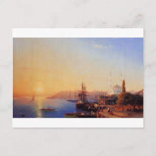 Blick auf Konstantinopel und Bosporus Postkarte