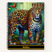 Blick auf Leopard: Tropische Majestät in Bewegung Notizblock (Vorderseite)