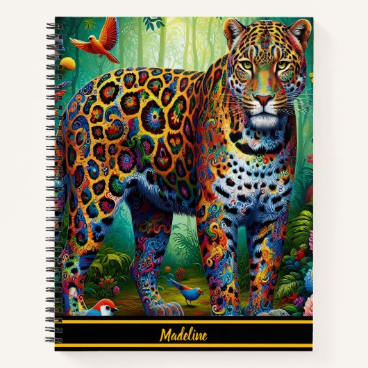 Blick auf Leopard: Tropische Majestät in Bewegung Notizblock (Vorderseite)