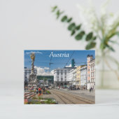 Blick auf Linz Austria Postkarte (Stehend Vorderseite)
