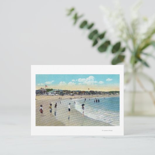 Blick auf Long Beach und Cape Ann Postkarte (Stehend Vorderseite)