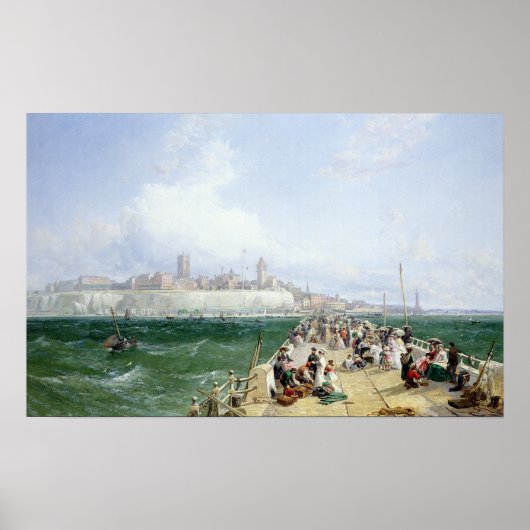Blick auf Margate vom Pier, 1868 Poster (Vorne)