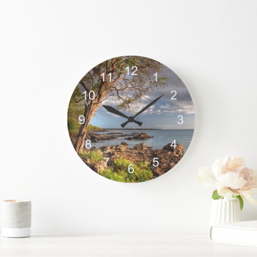 Blick auf Maui Große Wanduhr (Zuhause)