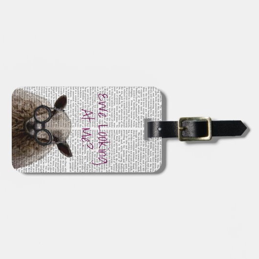 Blick auf Me DeNiro Sheep 2 Gepäckanhänger (Vorderseite horizontal)