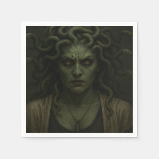 Blick auf Medusa Serviette (Vorderseite)