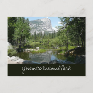 Blick auf Mirror Lake im Yosemite National Park Postkarte