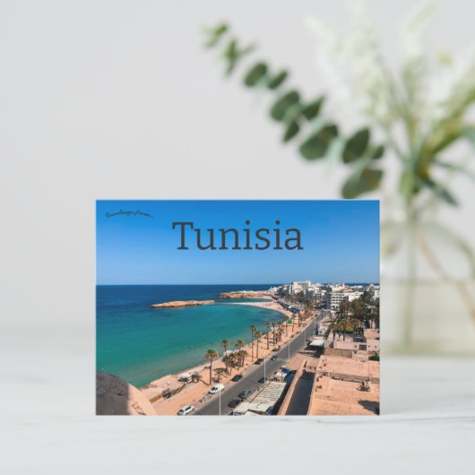 Blick auf Monastir Tunesien Postkarte (Stehend Vorderseite)