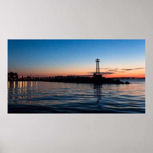 Blick auf Montevideo bei Morgengrauen, Uruguay Poster (Vorne)