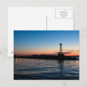 Blick auf Montevideo bei Morgengrauen, Uruguay Postkarte (Vorne/Hinten)