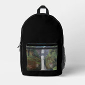 Blick auf Multnomah Falls Bedruckter Rucksack (Vorderseite)