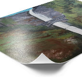Blick auf Multnomah Falls Fotodruck (Ecke)