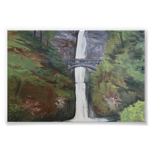 Blick auf Multnomah Falls Fotodruck (Vorne)