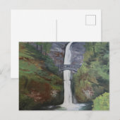 Blick auf Multnomah Falls Postkarte (Vorne/Hinten)