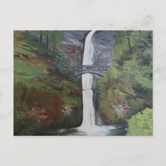Blick auf Multnomah Falls Postkarte